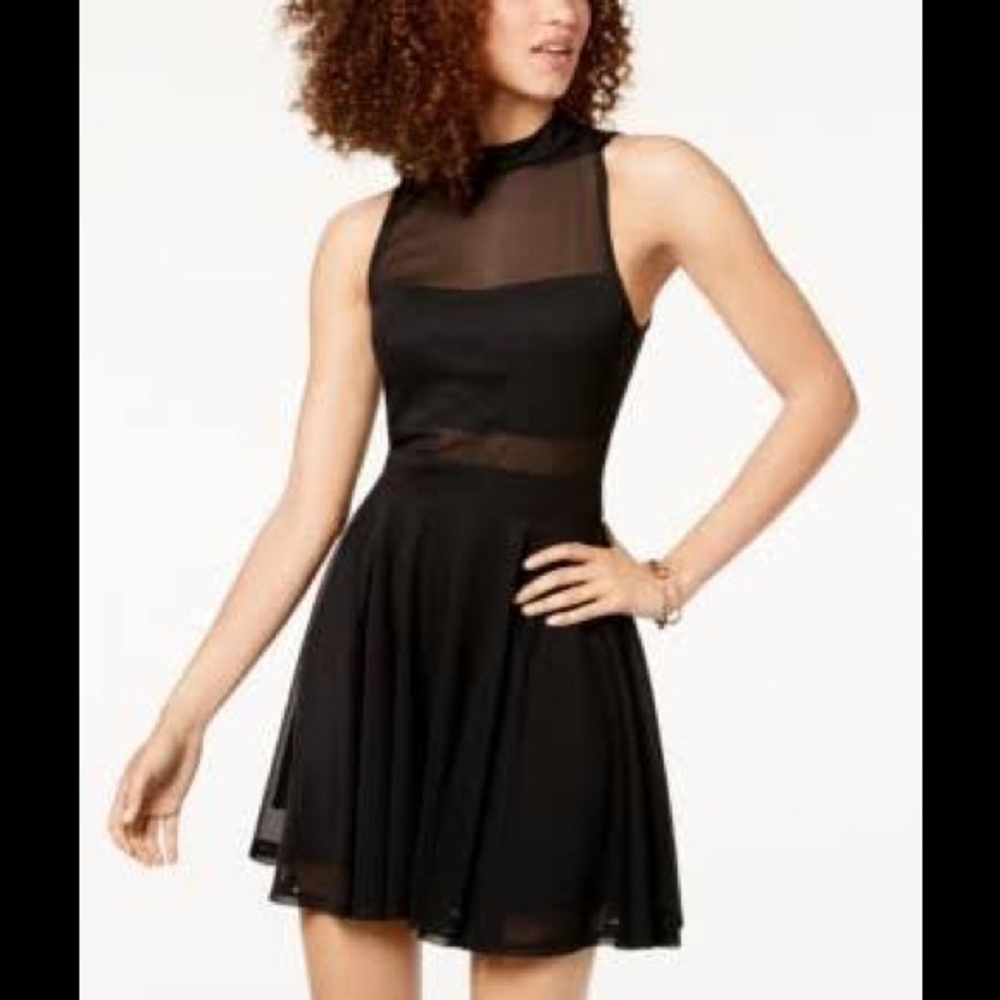 Brand new black mesh sheer dress NWT